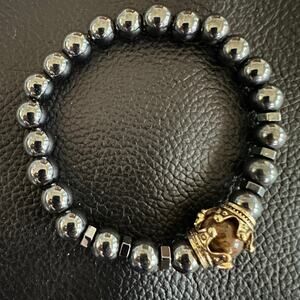 Gun Metal w/Gold Tone Accents Bracelet